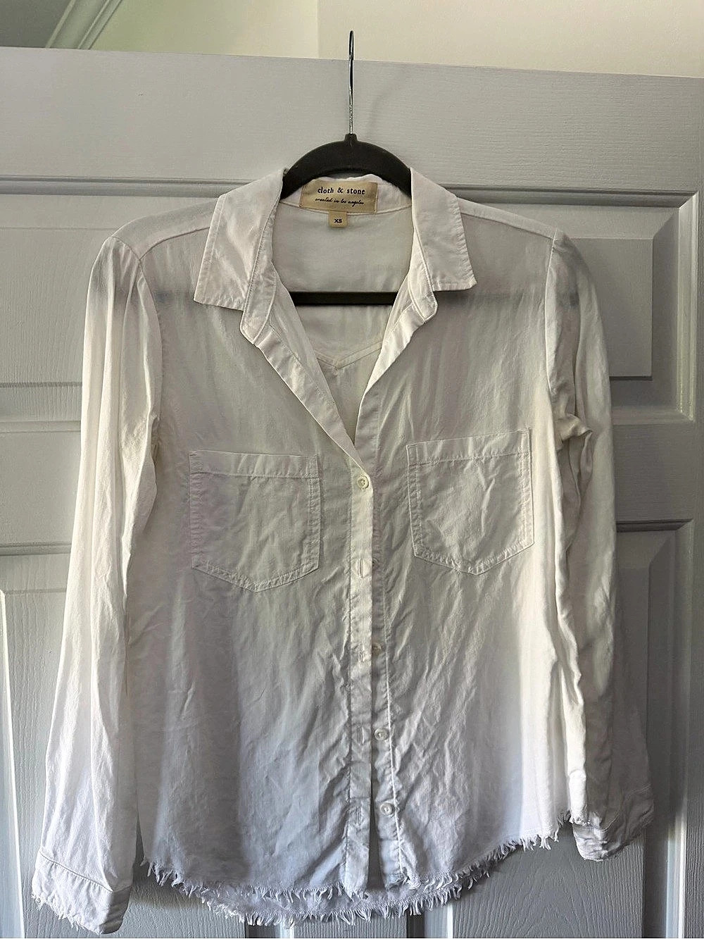 cloth & stone fringe button down